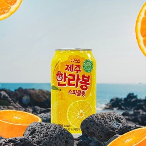 제주 한라봉 스파클링 355ml 탄산 캔 음료 ( 12개입 )