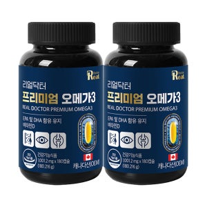 12개월 리얼닥터 프리미엄 오메가3 1100mg x 180캡슐 2개 혈행개선 EPA DHA
