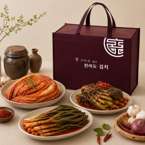 건수성찬 전라도 김치 3종 선물세트 B / 선물포장 선택
