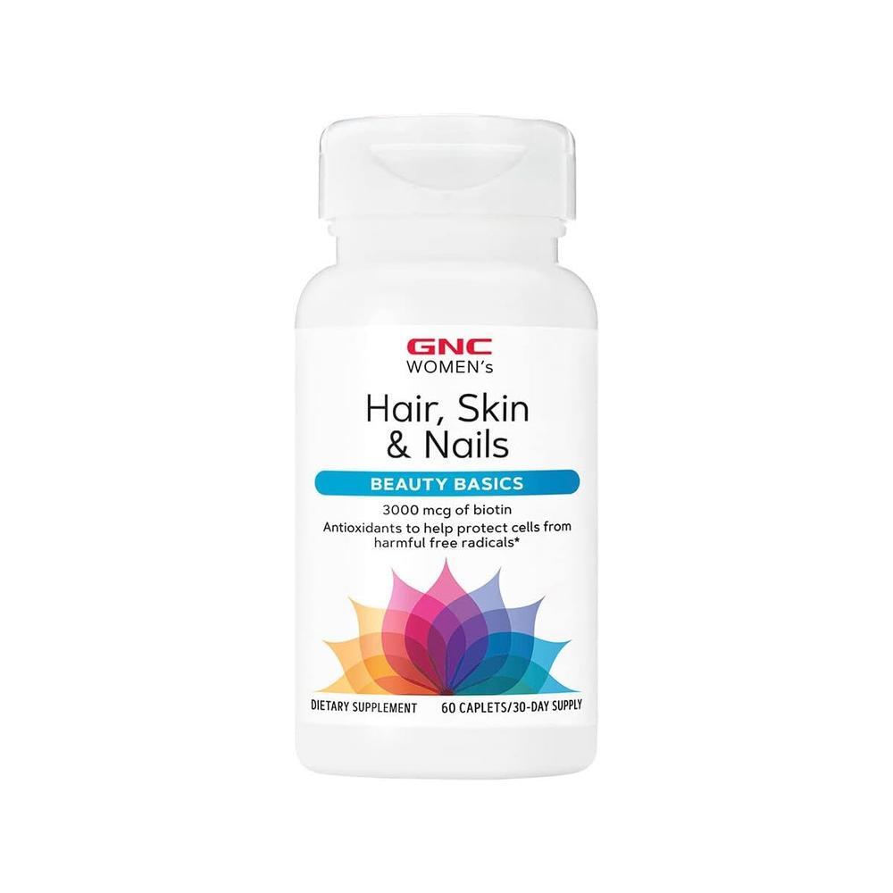 GNC 우먼스 <b>헤어 스킨</b> 네일 <b>3000mcg</b> 비오틴 60정 30일용 Women’s