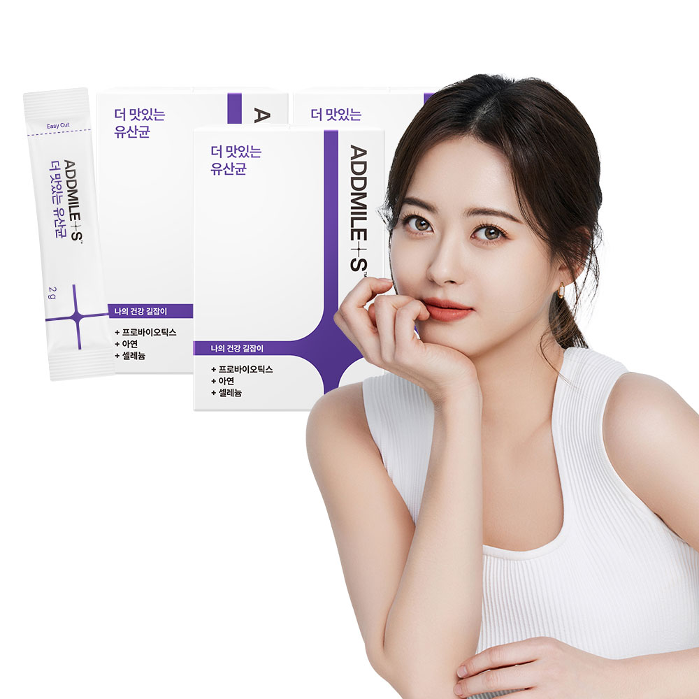<b>애드마일스</b> 더맛있는유산균 프로바이오틱스 2g 30포, 3개