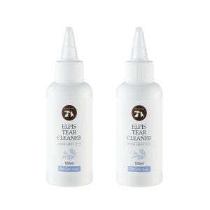 천연원료 안심 강아지 눈물자국 눈꼽제거 눈 세정제 저자극 엘피스 아이워시 100ml, 2개