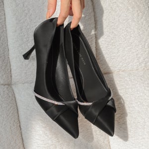 [보가] 세르나 큐빅 스틸레토 힐(5 / 7cm)