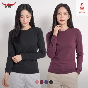 BFL 여성 겨울 등산복 상의 빅사이즈 기모 아웃도어 티셔츠 긴팔(KP43LT066W)