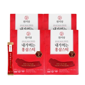 천지양 내가먹는 홍삼스틱 100포 4박스 6년근홍삼 진세노7mg 면역 홍삼 홍삼스틱 홍삼진액 홍삼의효능