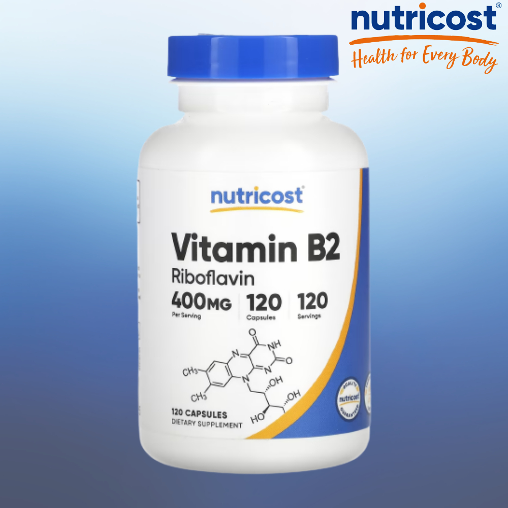 뉴트리코스트 비타민 B2 <b>리보플라빈 400mg</b> 120캡슐