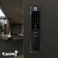 잇소키 IoT 스마트 도어락 푸시풀-WiFi모듈 디지털 도어록 카드 지문 펜션 무인 숙박