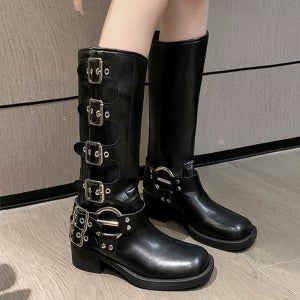 코즈 버클 롱부츠 5cm (2color)