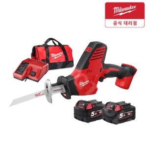 밀워키 C18 HZ-502B 충전 미니 컷쏘 18V 5.0Ah 배터리2개