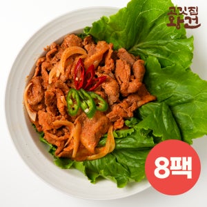 4팩+4팩 고깃집왕건 제육볶음 200g 고추장 간장 돼지 불백 불고기 두루치기