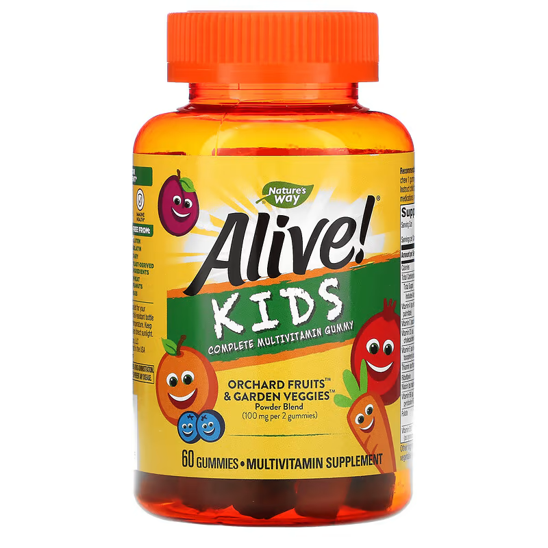 키즈 멀티비타민 얼라이브 구미 젤리 어린이 체리오렌지 60개입 Alive