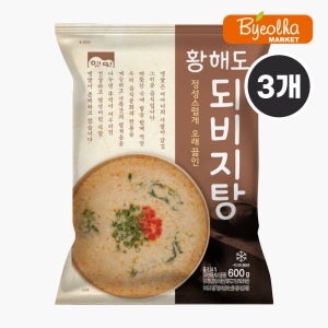 고향식품 옛맛 황해도 되비지탕 600g x 3개 콩비지찌개 밀키트 간편조리 식당용 업소용 대용량