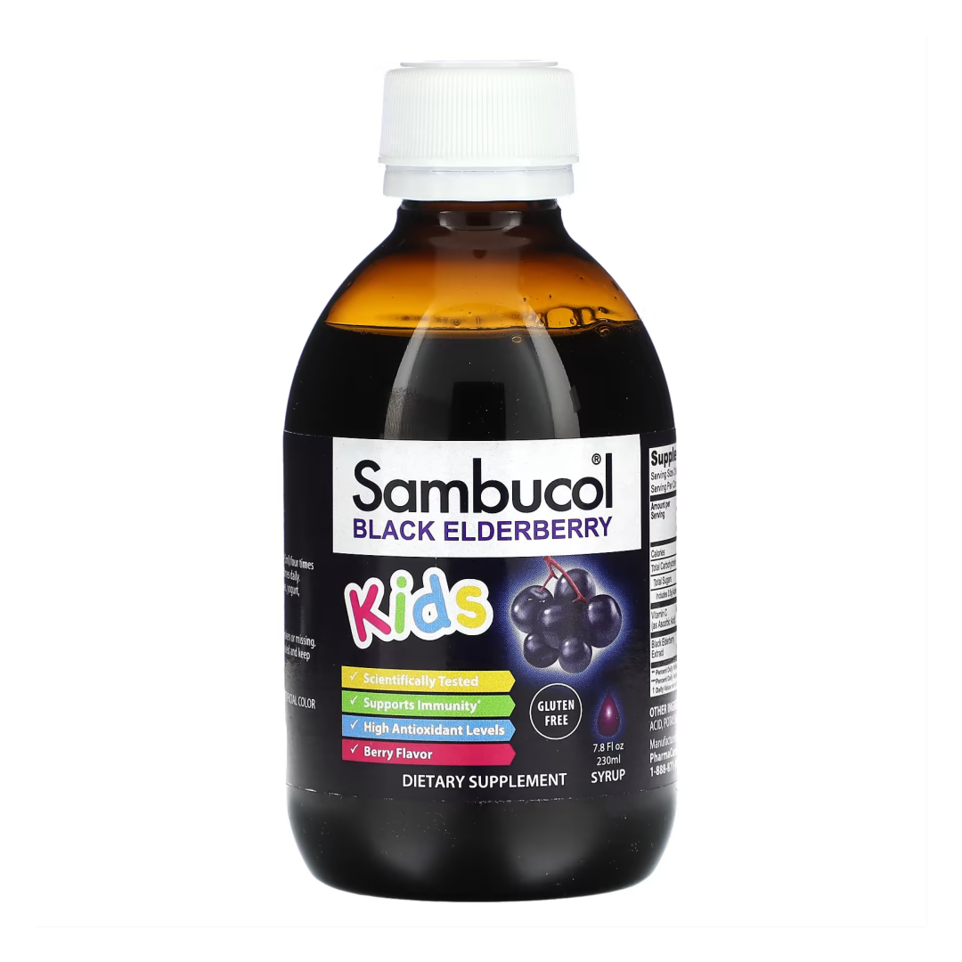 삼부콜 어린이용 마시는 액상 키즈 이뮨 서포트 <b>블랙 엘더베리 시럽</b> 230ml