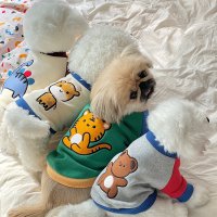 페키페키 강아지옷 동물 캐릭터 기모 맨투맨 티셔츠 S