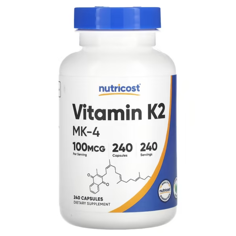 <b>뉴트리코스트 비타민K</b>-2 MK-4 메나테트레논 100mcg 240정 Nutricost