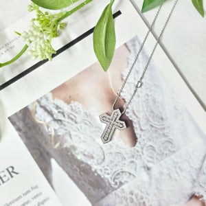 비잔틴 십자가 펜던트 금 명품 이태리체인 14k 18k 목걸이