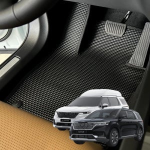 카니발 4인승 올뉴 더뉴 4세대 KA4 고무 카매트 자동차 발매트 블랙1열운전석+조수석