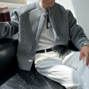 남자가디건 합포 크롭 니트 루즈핏 남성 카디건