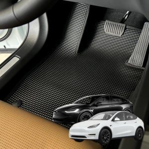 테슬라 모델X 그린 고무 카매트 자동차 차량용 매트 5인승 블랙 1열+2열 한대분