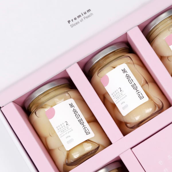 26년 첫 판매 엄마생각 복숭아병조림 선물세트 490g x 5