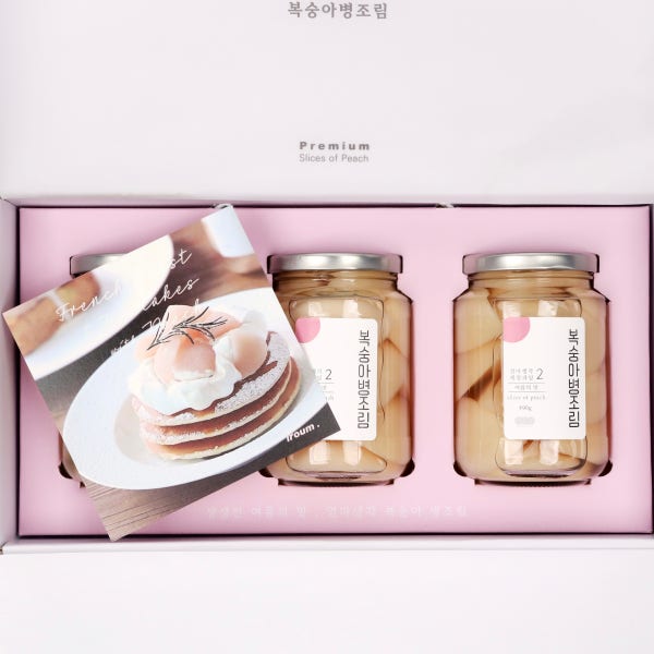 26년 첫 판매 BEST 엄마생각 복숭아병조림 선물세트 490g x 3