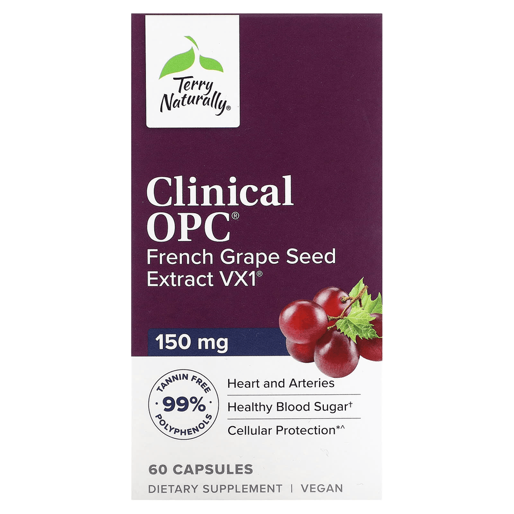 <b>테리내추럴리</b> 포도씨추출물 OPC 폴리페놀 150mg 캡슐 60mg