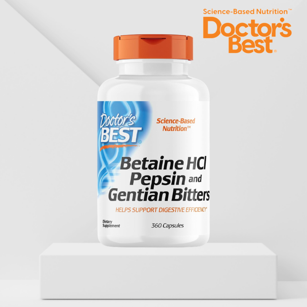 닥터스베스트 <b>베타인 HCL 펩신</b> 염산염 360캡슐 TMG 용담 Gentian