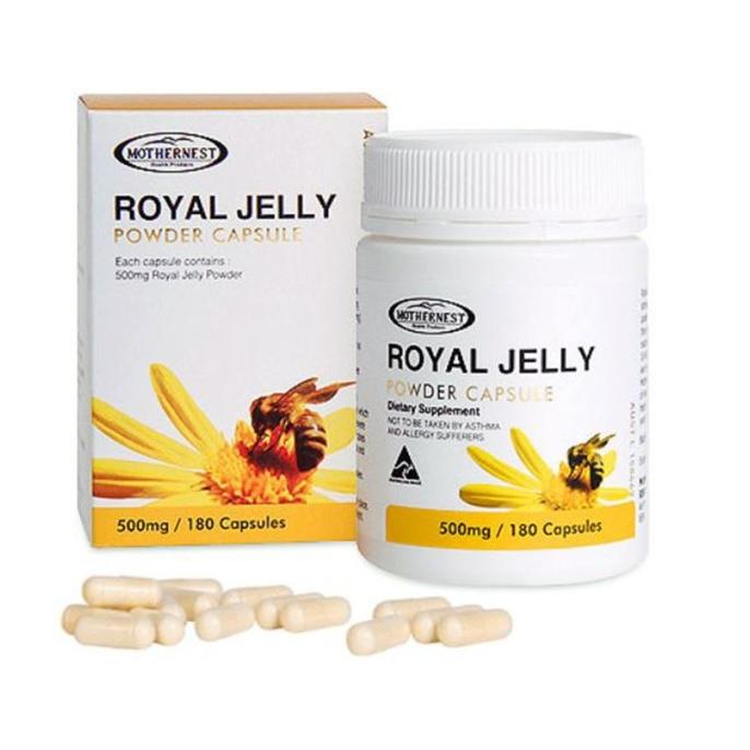 <b>Mothernest</b> Royal Jelly Powder Capsule <b>마더네스트</b> 로얄젤리 파우더 캡슐 500mg 180캡슐