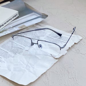 프로젝트프로덕트 안경 CL14 C1WG 실버 다각 투브릿지 반무테 티타늄 안경테