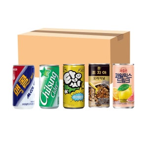 맥콜 칠성사이다 탑씨 파인애플 조지아 과일믹스 5종 12캔씩 총60캔