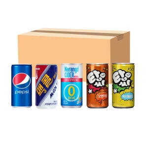 펩시 맥콜 나랑드 사이다 제로 탑씨 오렌지 파인애플 5종 12캔씩 총60캔