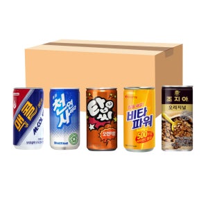 맥콜 천연사이다 탑씨 오렌지 비타파워 조지아 5종 12캔씩 총60캔