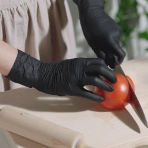 100매 세트 니트릴 장갑 손목긴 식품용 주방 요리용 질긴 두꺼운 요리 위생 조리용 검정