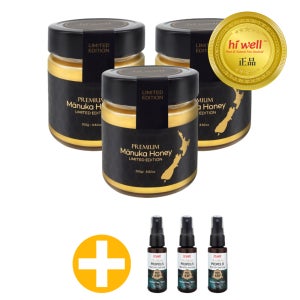 하이웰 마누카꿀 UMF25 3개 세트 Hiwell Manuka Honey MGO1200