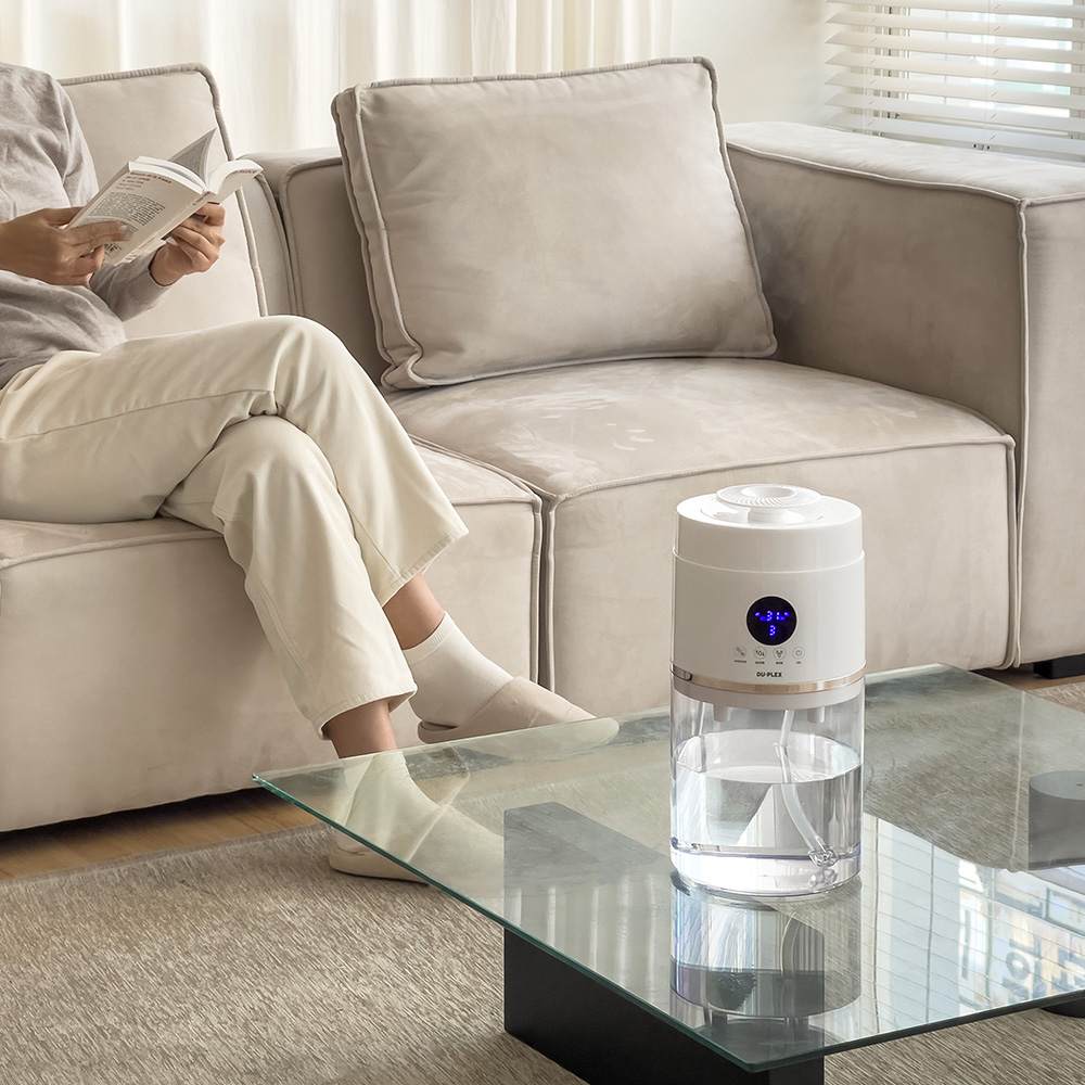 듀플렉스 대용량 4L 가열식 펌핑 리모컨 신생아 아기 따뜻한 스팀 가습기 P3