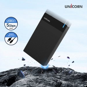 유니콘 3.5인치 HDD 외장하드케이스 USB3.2 Gen1 C to A타입 원터치슬라이드조립 HDD-500V
