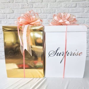 서프라이즈 선물 박스(소) + 돈더미 용돈 상자 + 이너 스티커 5종 세트 / 화이트