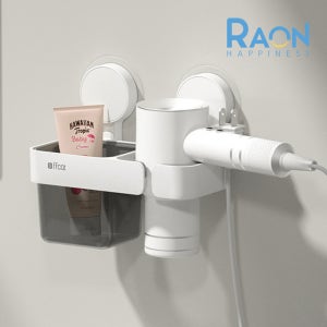 ffcat 심플 드라이기거치대 무타공 헤어드라이어걸이 화장실 욕실홀더