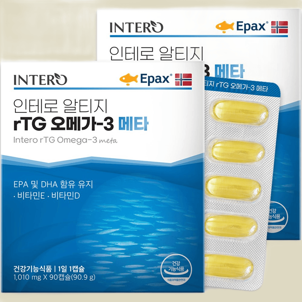 인테로 <b>알티지오메가3</b> <b>rTG 오메가3</b> 노르웨이산