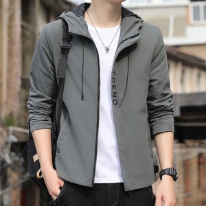 남자 모자달린 후드 남성바람막이 간절기외투 자켓