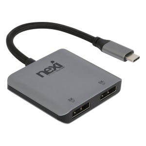 8K USB-C타입 to DP 듀얼모니터 컨버터 변환젠더 노트북 케이블 디스플레이포트