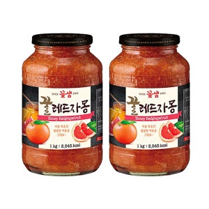 꽃샘 꿀레드 자몽차 1kg, 2개