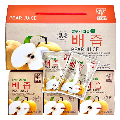 A 농부별곡 농부가 만든 배즙 100ml x 60포 발효 저온추출 배즙