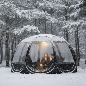 폴라리스 P1 TPU 돔텐트 캠핑 원터치 투명 쉘터 우레탄 동계 투명텐트