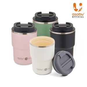 캐나다 아소부 세라믹코팅 스텐 보온보냉 퓨라믹 텀블러 커피익스프레스 360ml