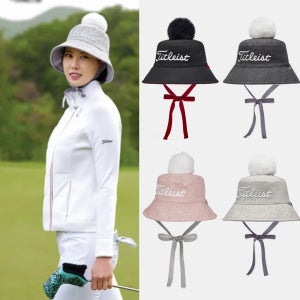 타이틀리스트 골프 모자 여성 폼폼 버킷햇 우먼스 겨울 모자
