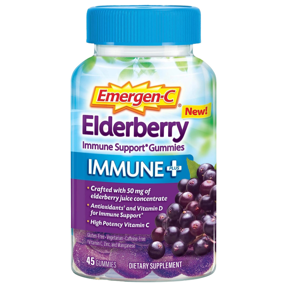 <b>Emergen-C</b> 이뮨+ 엘더베리 젤리 비타민C 면역력 항산화 45구미