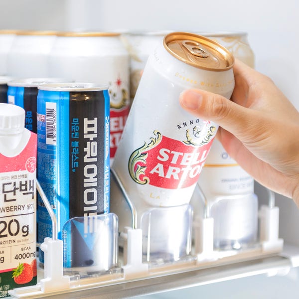 [자동 정리] 캔음료 디스펜서 편의점 냉장고 정렬 음료수 트레이 31cm 3라인