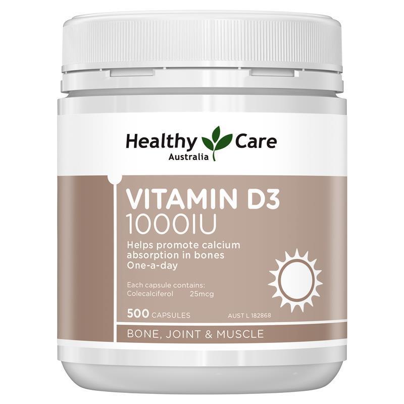 Healthy Care 헬시케어 <b>비타민 D3</b> 1000IU 캡슐 500정
