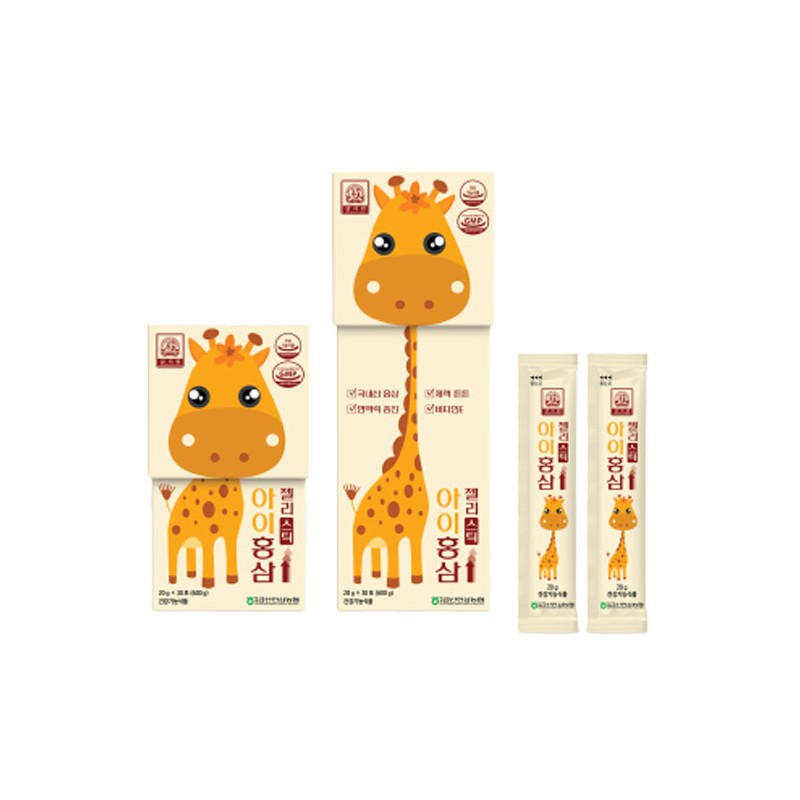 삼지원 아이홍삼 젤리 스틱 6년근 홍삼농축액 20gx30포